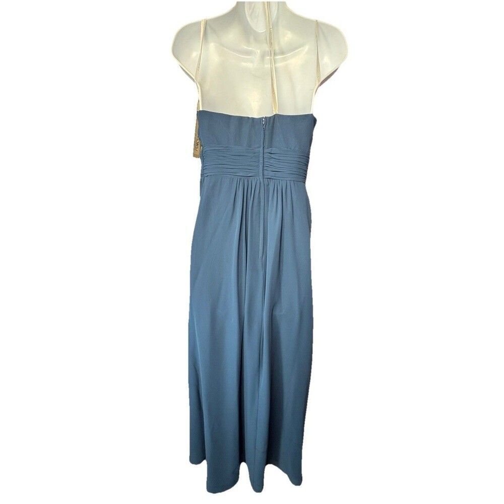 Christina Wu Celebration Navy Chiffon Bridesmaid Dress Size 6 Strapless BM39 NWT - Picture 2 of 7